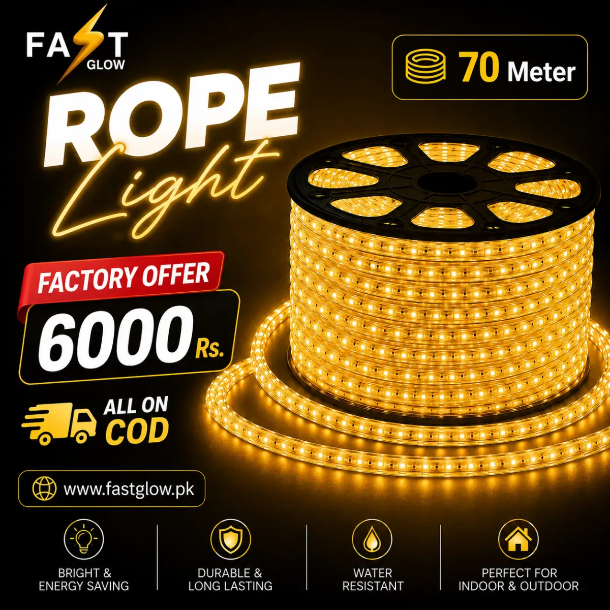 Rope Light β 70 Meter Roll