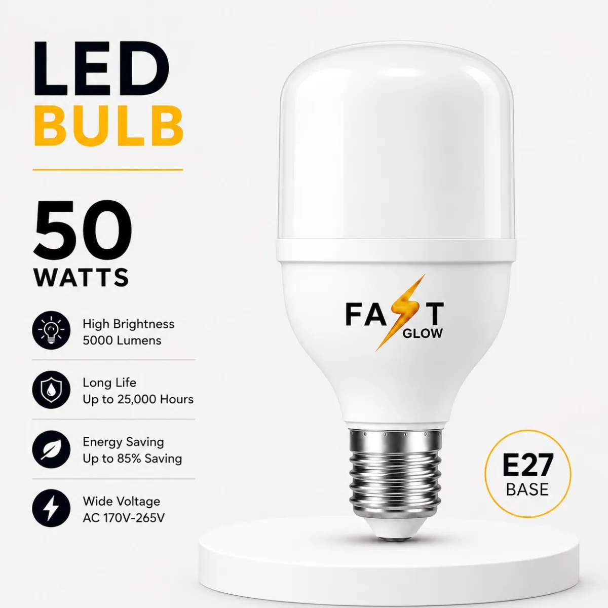 FastGlow LED Bulb – 50W