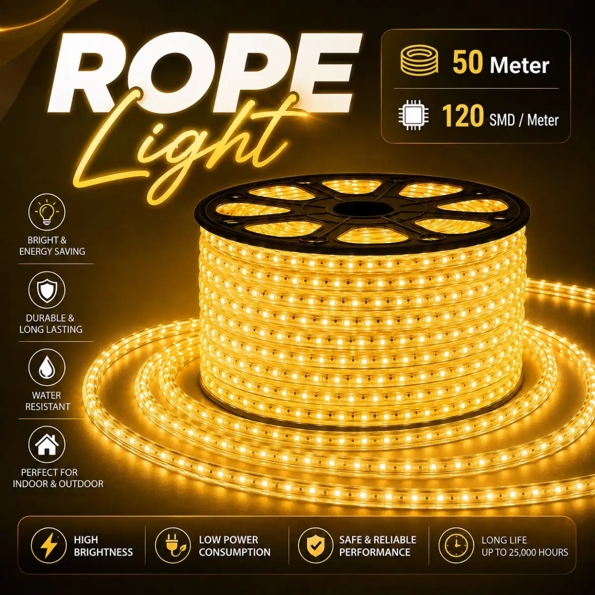 Rope Light – 50 Meter Roll